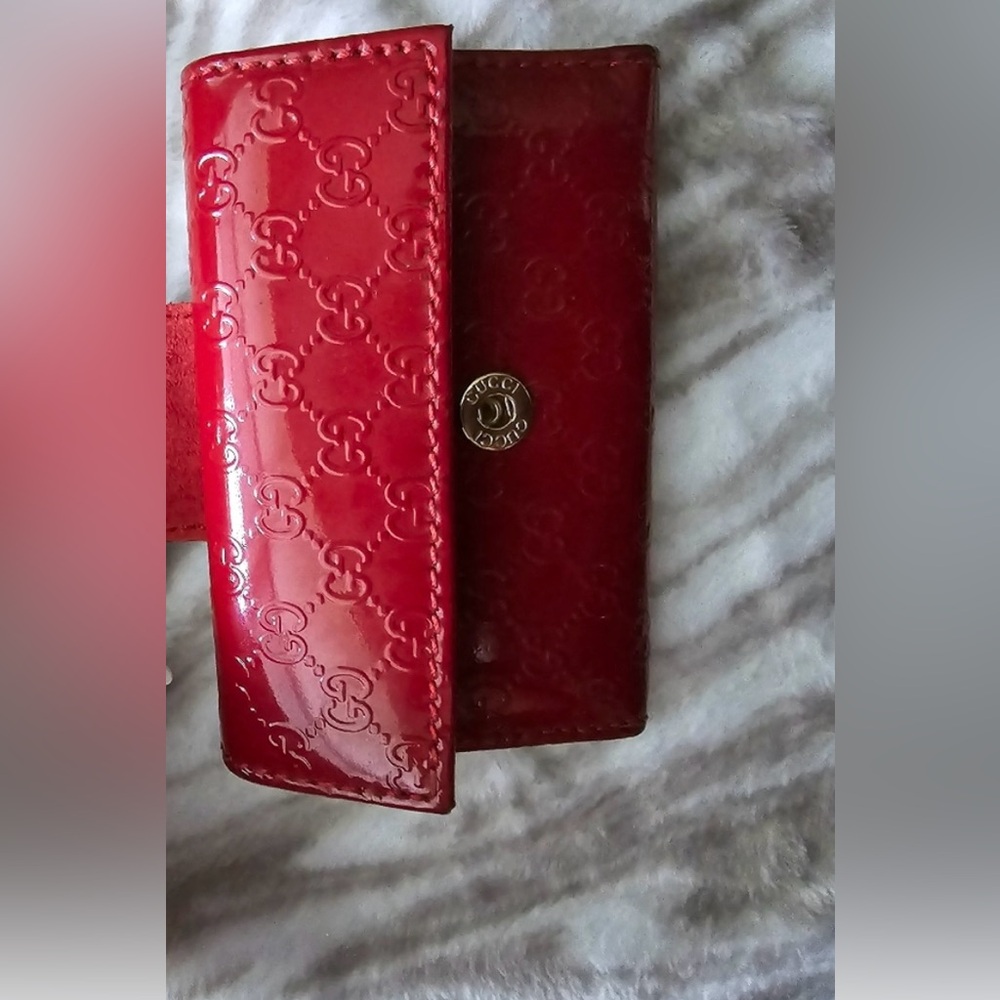 Gucci Patent Microguccissima Heart Key / card holder Case - Picture 4 of 10